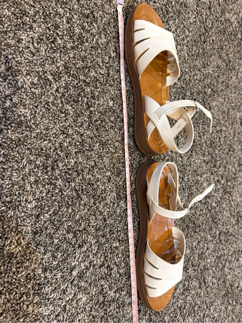 Cat & Jack White and Brown Girls' Slide Sandals